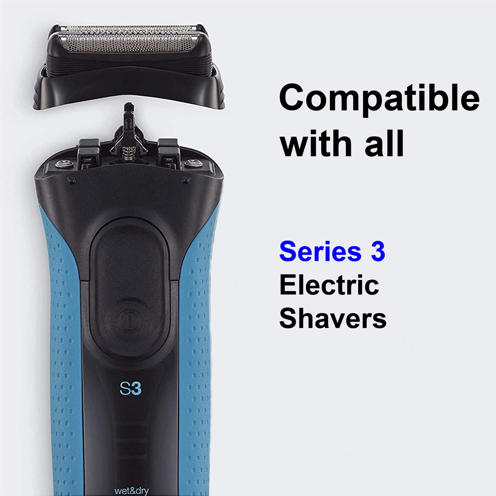 32B Series 3 Replacement Head For Braun Proskin Electric Shaver, Compatible With Braun Foil Shaver 3000S 3010S 3020S 3030S 3040S